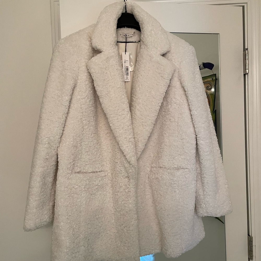 Alice and Olivia faux fur Teddy jacket.  Met